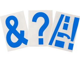 ToughStripe® Floor Marking Polyester 8 in Label Assorted Punctuation Blue 20/PK