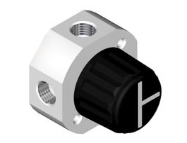 High-Pressure Valve with 1/4"-28 UNF(F), 4-port, 3-way, tee flow; 1/ea