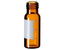 Vial, 2 mL, Amber Glass with Label, Silanized, 9 mm Short Thread; 1000/pk