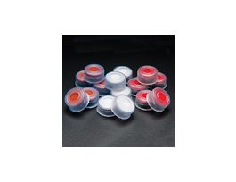 Snap Top Cap, Clear, 10 mil PTFE Liner, 11 mm; 100/pk