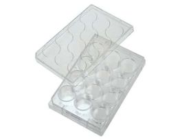 12-Well Treated Cell Culture Plate with Lid; 100/cs