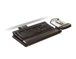 3M™ Sit/Stand Easy Adjust Keyboard Tray with Adjustable Keyboard and Mouse Platform, 23 in Track, AKT180LE