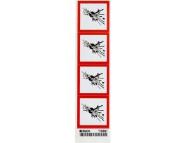GHS Explosive GHS Labels, 2" H x 2" W x 0.004" D