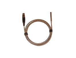 Compact RTD Probe, 100 Ohm, 3-Pin. 1.5" L, 5ft SS Braid Cable