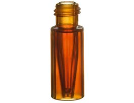 Vial, 0.2 mL, Amber TPX PMP with Fused Glass Micro Insert, 9 mm Short Thread; 1000/pk