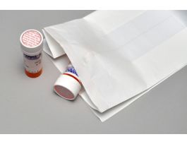 BAG WHITE PHARMA W/ADH 7X4X14X4