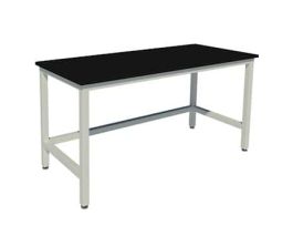 Heavy Duty Steel Table, Fixed Height, Leveling Glides, 84" Wide, 30" D, Phenolic Work Surface