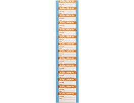 Write-on Labels, REPAIRED BY, 0.625" H x 1.5" W, Card of 14 Labels, Orange on White