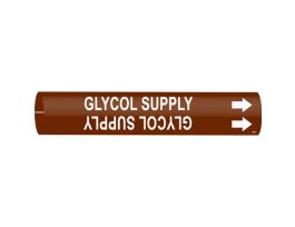 Snap-On Pipe Marker: GLYCOL SUPPLY, Pipe Marker Style B