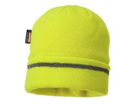 KNITTED HAT REFLECTIVE TRIM ACRYLIC YL