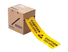 ToughStripe® Floor Marking Tape Roll -  Polyester, Black on Yellow, 3" x 100