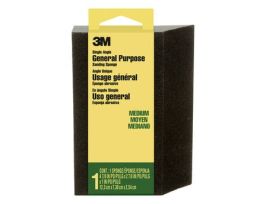 3M™ General Purpose Sanding Sponge CP-041-ESF, Single Angle, 2 7/8 in x 4 7/8 in x 1 in, Medium, 1/pk, 24 pks/cs
