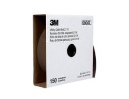 3M™ Utility Cloth Roll 211K, 150 J-weight, 1 in x 50 yd, Full-flex, 5 ea/Case