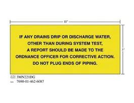 3M™ Diamond Grade™ Safety Sign 3MN221DG, "IF ANY…PIPING", 10 in x 3 in, 10/Package