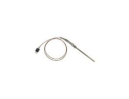 Temperature Probe, Type J, 6" L, 1/8" Dia, PTFE, Mini-Connector
