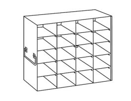 Upright Freezer Rack for 25-Place Slide Boxes, 4 x 5 Array
