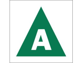 A Labels, 3" H x 3" W x 0.004" D