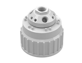 Solvent Waste Manifold, PP, 83B, 1x1/2" NPT, 3x1/4" NPT, 6x1/4-28 UNF; 1/EA