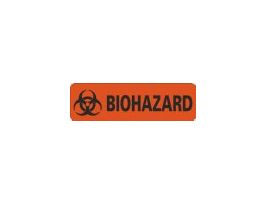 Biohazard Warning Labels, 2-7/8" x 7/8"; 500/Roll