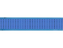Consecutive Letters Wire Markers  Vinyl Cloth, A to Z Black on Blue 1300 Total