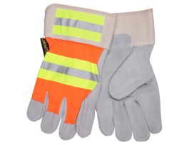 GLOVES LEATHER LUMINATOR OR L DZ 1PR