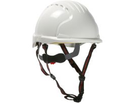 JSP EVO6100 ASCEND, White, 6-Pt Susp, 4-Pt Chin Strap, Wheel Ratcht