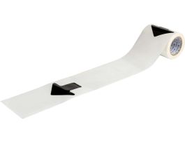 ToughStripe® Floor Marking Tape Arrows -  Polyester, Solid Color, Black, 2" x 5" x 100'