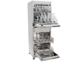 Glassware Washer, Vertical SpaceSaver, with Tap Water Rinse, Top and Bottom Standard Racks; 115V 60 Hz