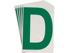 ToughStripe® Floor Marking Polyester 8 in Label Letter D Green 20/PK