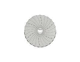 Chart Paper for 6" Circular Recorder; 24 hour, 0 to 250F/C