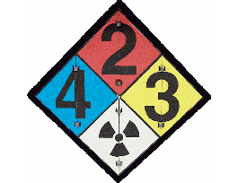 NFPA Placard, NFPA Flip Placard Sign, 15" x 15", Aluminum