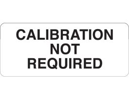 CALIBRATION NOT REQUIRED Write-on Inspection Labels, 0.625" H x 1.5" W x 0.0034" D, Black on White