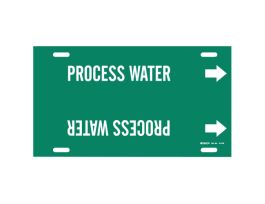 Process Water Pipe Marker, 10" H x 24" W, Fits Pipes 8" Dia. Thru 9.875" Dia.