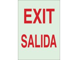Exit Sign, 14" H x 10" W x 0.008" D