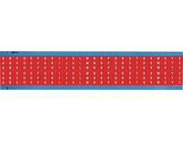Consecutive Letters Wire Markers  Vinyl Cloth, A to Z White on Red 1300 Total