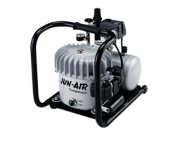 Jun-Air Oil-Lubricated Piston Air Compressor, 2.12 cfm, 120 psi, 4 L tank, 120V