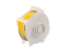 All Weather Permanent Adhesive Vinyl Label Tape for GlobalMark Printer - 1.125" Yellow
