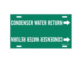 Condenser Water Return Pipe Marker, 8" H x 16" W, Fits Pipes 6" Dia. Thru 7.875" Dia.