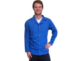 ESD JACKET COLLAR SNAP CUFF 3X-LG LT BLU