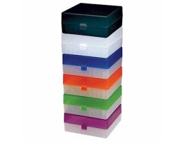 100-Place PP Mictrotube Storage Box, Green; 50/CS