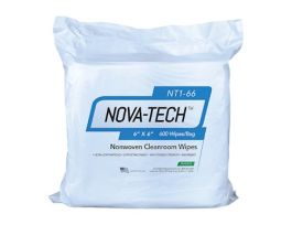 Cleanroom wipes, non-woven, lint-free, polyester/ cellulose blend, 6" x 6", 600 wipes per bag, 6000/CS