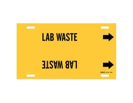 Lab Waste Pipe Marker, 8" H x 16" W, Fits Pipes 6" Dia. Thru 7.875" Dia.