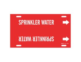 SPRINKLER WATER Pipe Marker, 24" W, Fits Pipes 8" Dia. Thru 9.875" Dia.