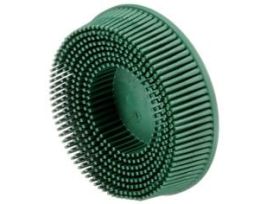 Scotch-Brite™ Roloc™ Bristle Disc, RD-ZB, 07526, 50, TR, Green, 76 mm, DSI Insert, 10/Carton, 40 ea/Case