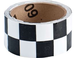 Marking Tape Roll - High Performance  Vinyl, Checkered, Black on White, 2" x 18 yd