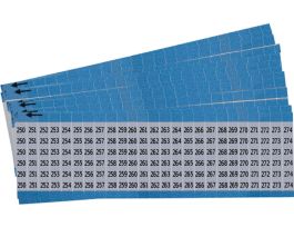 Letters and Numbers Wire Markers Aluminum Foil Legend: 250 to 274, 625 Total