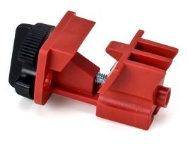 Universal Multi-Pole Breaker Lockout, 1.05" H x 1.25" W x 2.25" D, Red