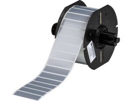 B33 Series Metallized Polyester Permanent Labels 0.5in H x 2in W LGT GR 2500/RL