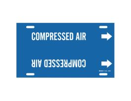 COMPRESSED AIR Pipe Marker, 8" H x 16" W, Fits Pipes 6" Dia. Thru 7.875" Dia.