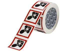 GHS Health Danger Picto Label, 2" H x 2" W x .035" D